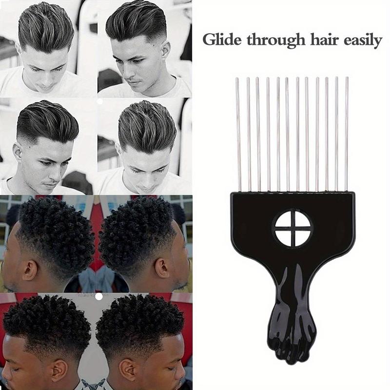 Afro Pick Comb - 2 Pentes de Metal Afro para
