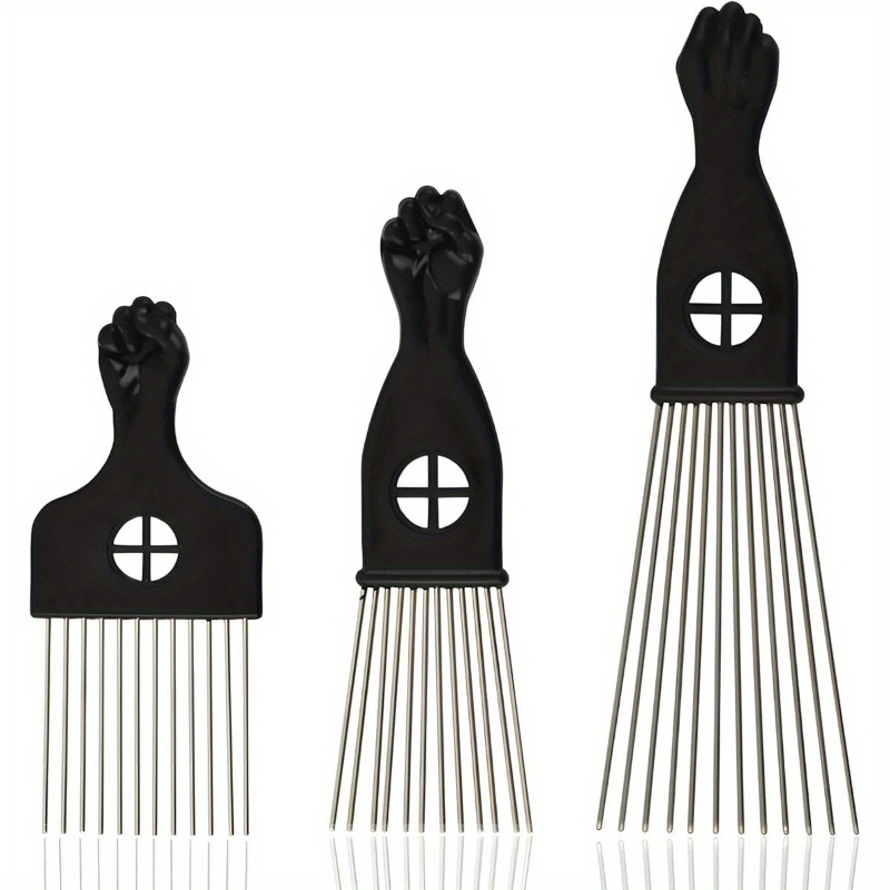 Afro Pick Comb - Conjunto de palheta de cabelo afro