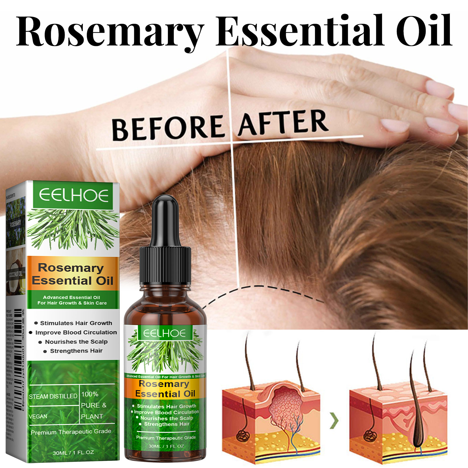 Soro de crescimento capilar, c - Hair Care Essence Oil Spray avaliação e preço