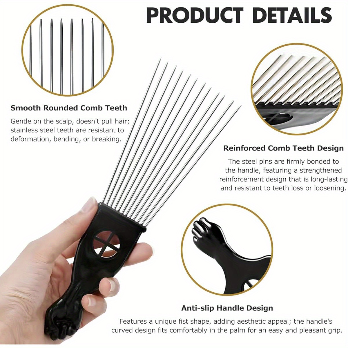 Conjunto de palheta de cabelo  - Afro Pick Comb avaliação e preço