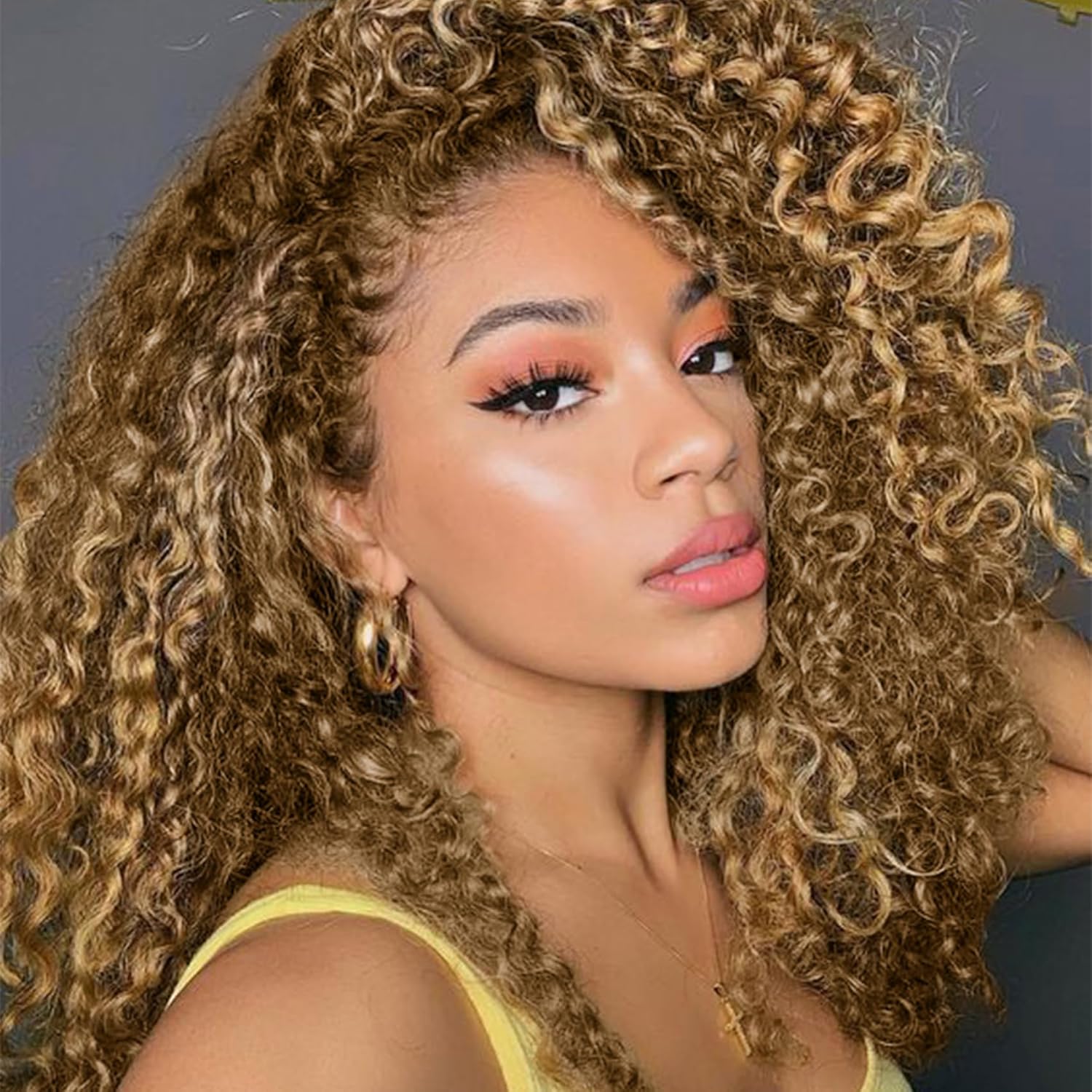 Mel loira destaque colorido pe - Feather Hair Extension avaliação e preço